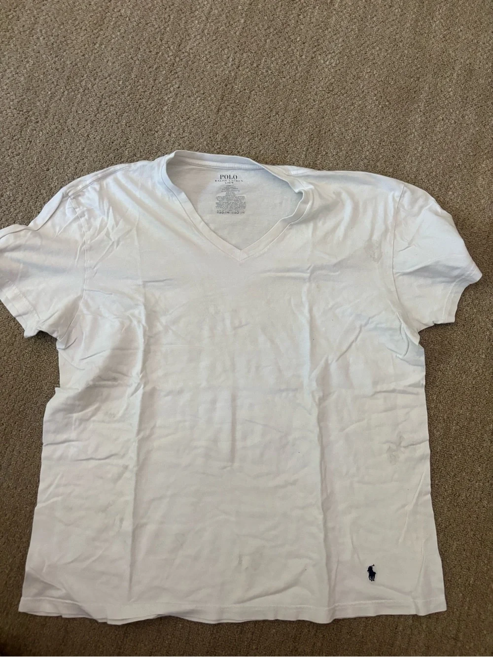 2 pack Polo by Ralph Lauren White V-Neck Men's Twin Pack Tee